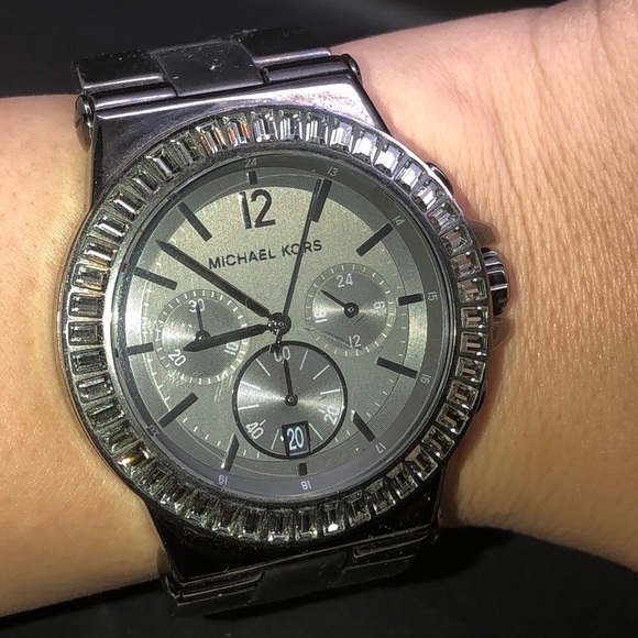 Michael Kors MK 5579 Michael Kors MK-5579 Black Steel Watch | eBay main image 3